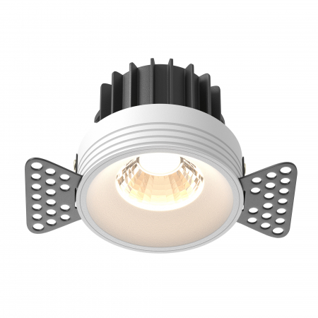 Spoturi si becuri - Spot LED 12W Incastrat, Maytoni, 920lm, Lumina Calda (3000K), Alb