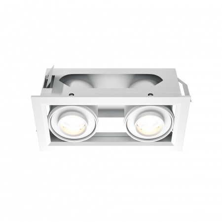 Spoturi si becuri - Spot LED 20W Incastrat, Maytoni, 1450lm, Lumina Calda (3000K), Alb