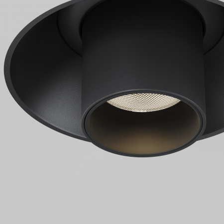 Spot LED 7W Incastrat, Maytoni, 460lm, Lumina Calda (3000K), Negru [1]