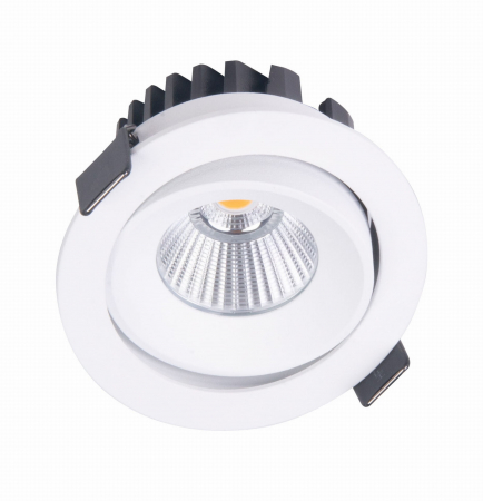 Produse - Spot LED alb ajustabil Flann Ø 9 cm metal/acril IP65, H0094 - Maxlight