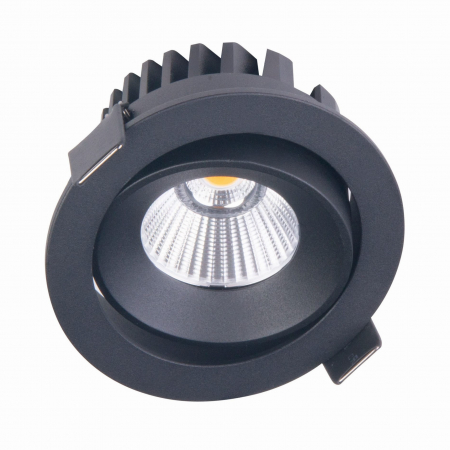 Produse - Spot LED negru ajustabil Flann Ø 9 cm metal/acril IP65, H0095 - Maxlight