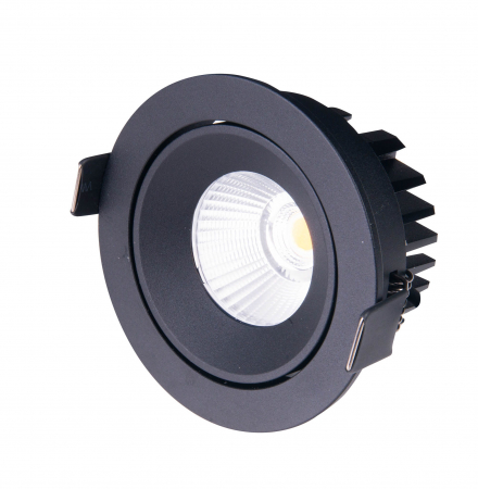Spot LED negru ajustabil Flann Ø 9 cm metal/acril IP65, H0095 - Maxlight [1]