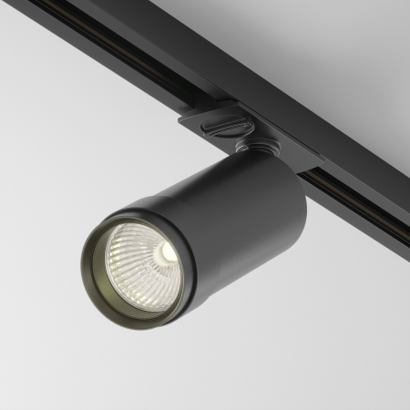 Spoturi si becuri - Spot LED pe Sina, 12W, Maytoni Focus Zoom, 900lm, Lumina Calda (3000 K), Dimabil, Negru