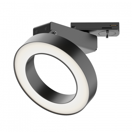 Spoturi si becuri - Spot LED pe Sina 12W, Maytoni Rim, 650lm, Lumina Neutra (4000K), Negru