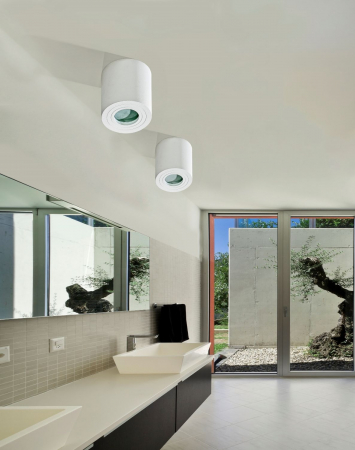 Spot lumina aplicat pentru baie Boga Ø9 cm crom/alb, design modern, AZ 2690 - Azzardo [3]