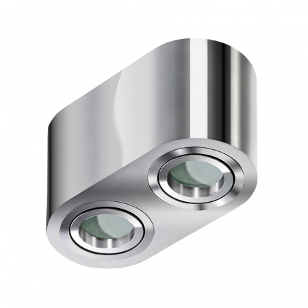 Lustra baie - Spot lumina aplicat pentru baie cu 2 becuri Boga 13 cm crom/alb, design modern, IP44, AZ 2817 - Azzardo