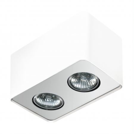 Spot lumina dublu aplicat tavan Omar 19,5 cm, metal diverse culori, design modern, AZ 1385 - Azzardo [2]