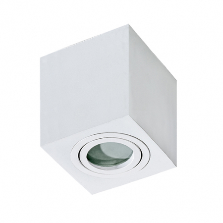 Spot lumina patrat aplicat pentru baie Halli 9x9 cm, metal alb/negru, IP44, AZ 2878 - Azzardo [1]
