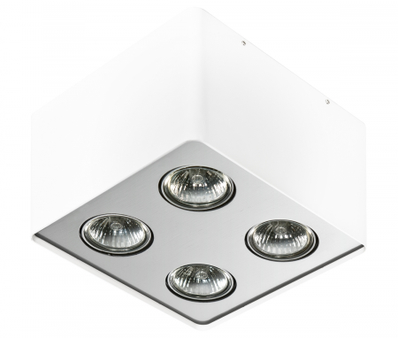 Spoturi si becuri - Spot lumina patrat aplicat tavan cu 4 becuri Omar 19,5 cm, metal diverse culori, design modern, AZ 1387 - Azzardo