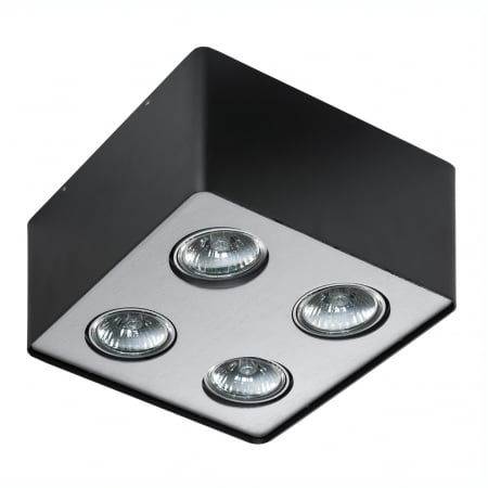 Spoturi si becuri - Spot lumina patrat aplicat tavan cu 4 becuri Omar 19,5 cm, metal diverse culori, design modern, AZ 1388 - Azzardo