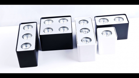 Spot lumina patrat aplicat tavan Omar 10,5x12 cm, metal diverse culori, design modern, AZ 0735 - Azzardo [5]