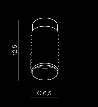 Spot lumina rotund aplicat negru/alb Aline Ø 6,5 cm, design modern, AZ 3121 - Azzardo [3]