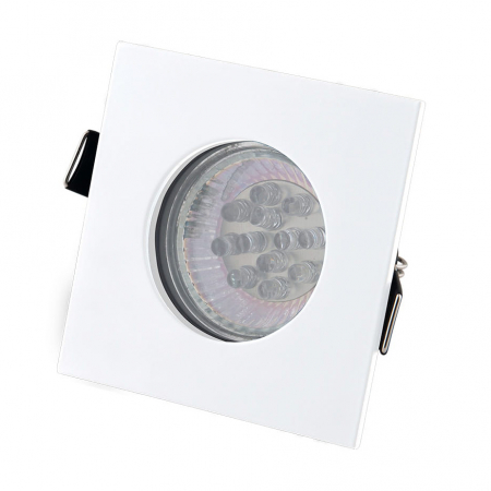 Spoturi si becuri - Spot patrat alb/negru Detta 8x8x7 cm metal/sticla, H0092 - Maxlight