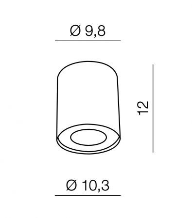 Spot rotund aplicat tavan Dipik Ø 10,3x12 cm, metal diverse culori, design modern, AZ 0607 - Azzardo [5]