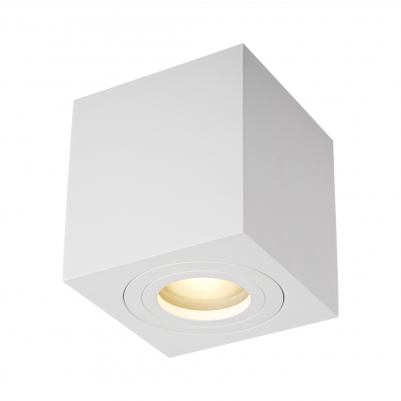 Produse - Spot tavan baie alb patrat QUARDIP SL 9x9 cm forma cub metal, 003064-011415 - Zumaline