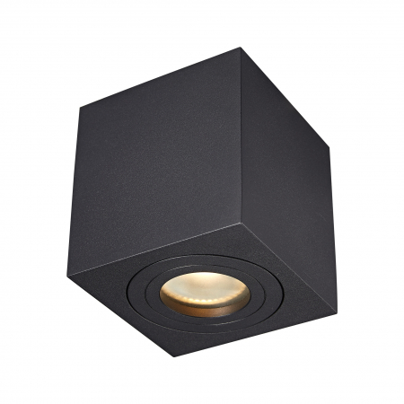 Produse - Spot tavan baie patrat negru QUARDIP SL 9x9 cm forma cub metal, 003064-011416 - Zumaline