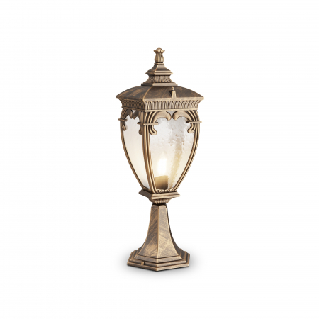 Produse - Stalp pentru exterior Fleur O414FL-01GB, 1xE27, bronz+transparent, IP44, Maytoni