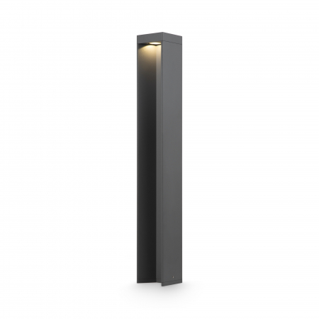 Iluminat exterior/gradina - Stalp pentru exterior LED Essen O596FL-L9GR4K1, 9W, 450lm, lumina neutra, IP54, gri, Maytoni