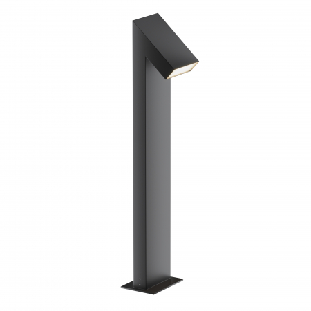 Iluminat exterior/gradina - Stalp pentru exterior LED Guss O592FL-L15GF3K, 15W, 1000lm, lumina calda, IP65, grafit, Maytoni