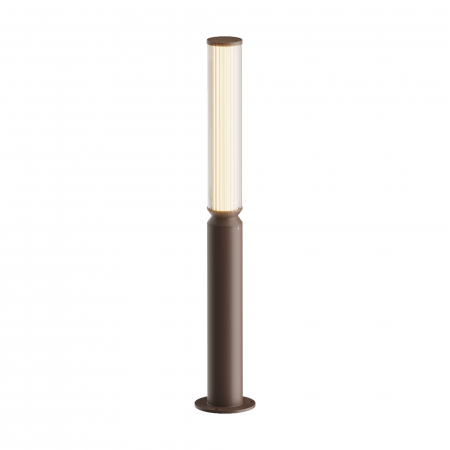 Iluminat exterior/gradina - Stalp pentru exterior LED Lit O593FL-L12BR3K, 12W, 600lm, lumina calda, IP65, maro, Maytoni