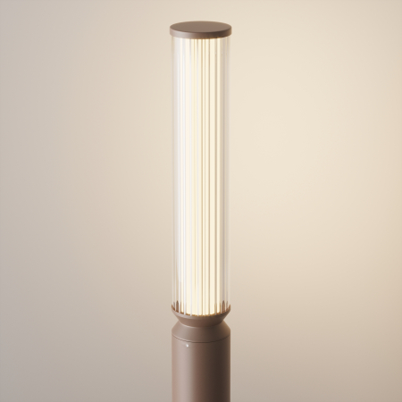 Stalp pentru exterior LED Lit O593FL-L12BR3K, 12W, 600lm, lumina calda, IP65, maro, Maytoni [1]