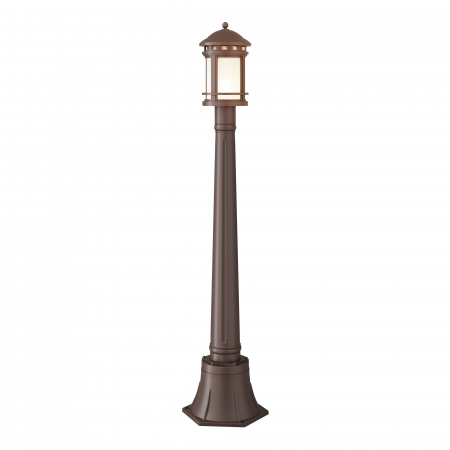 Decoratiuni gradina cu iluminare LED - Stalp pentru exterior Salamanca O031FL-01BR, 1xE27, maro, IP44, Maytoni