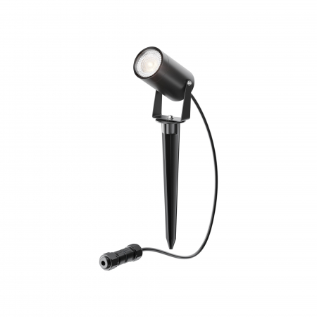 Decoratiuni gradina cu iluminare LED - Stalp pentru exterior Scope O025FL-01B, 1xGU10, negru, IP65, Maytoni