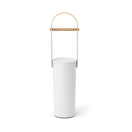 Suport pentru hârtie igienică Bellwood 18x18x68 cm, Lemn și Plastic Alb, Natural - Umbra [2]
