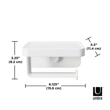 Suport pentru Hârtie Igienică Flex 16x8x11 cm, Alb - Umbra [5]