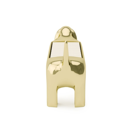 Suport pentru Inele Dachsie 14x4x6 cm, Metal și Catifea Auriu - Umbra [3]
