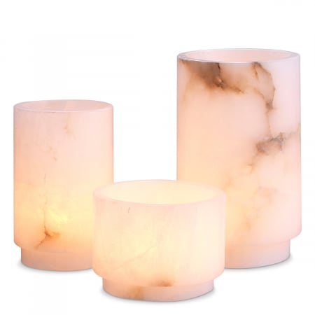 Produse -   Suport pentru lumânări Leonidas alabastru set de 3 117507 EICHHOLTZ