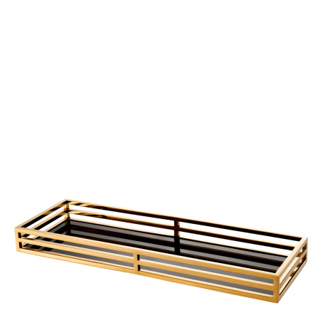 Produse -   Tavă Ersa rectangulară finisaj aur 112882 EICHHOLTZ