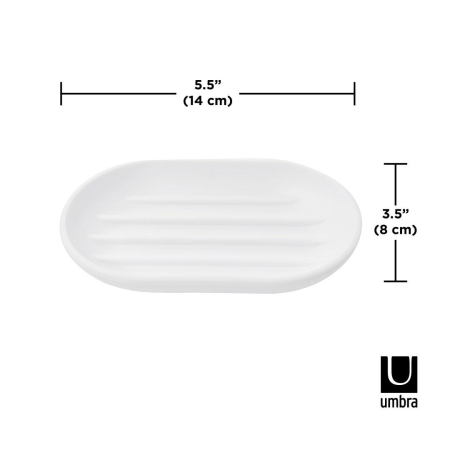 Suport pentru Săpun Touch 14x9x2 cm, Alb Mat - Umbra [4]