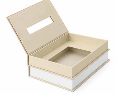 Produse - Suport pentru șervețele Booker 26,5x17x8,5 cm, Tektura Alb/Bej - SHP