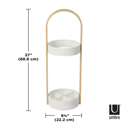 Suport pentru Umbrele Bellwood 24x22x68 cm, Rășină Alb - Natural - Umbra [5]