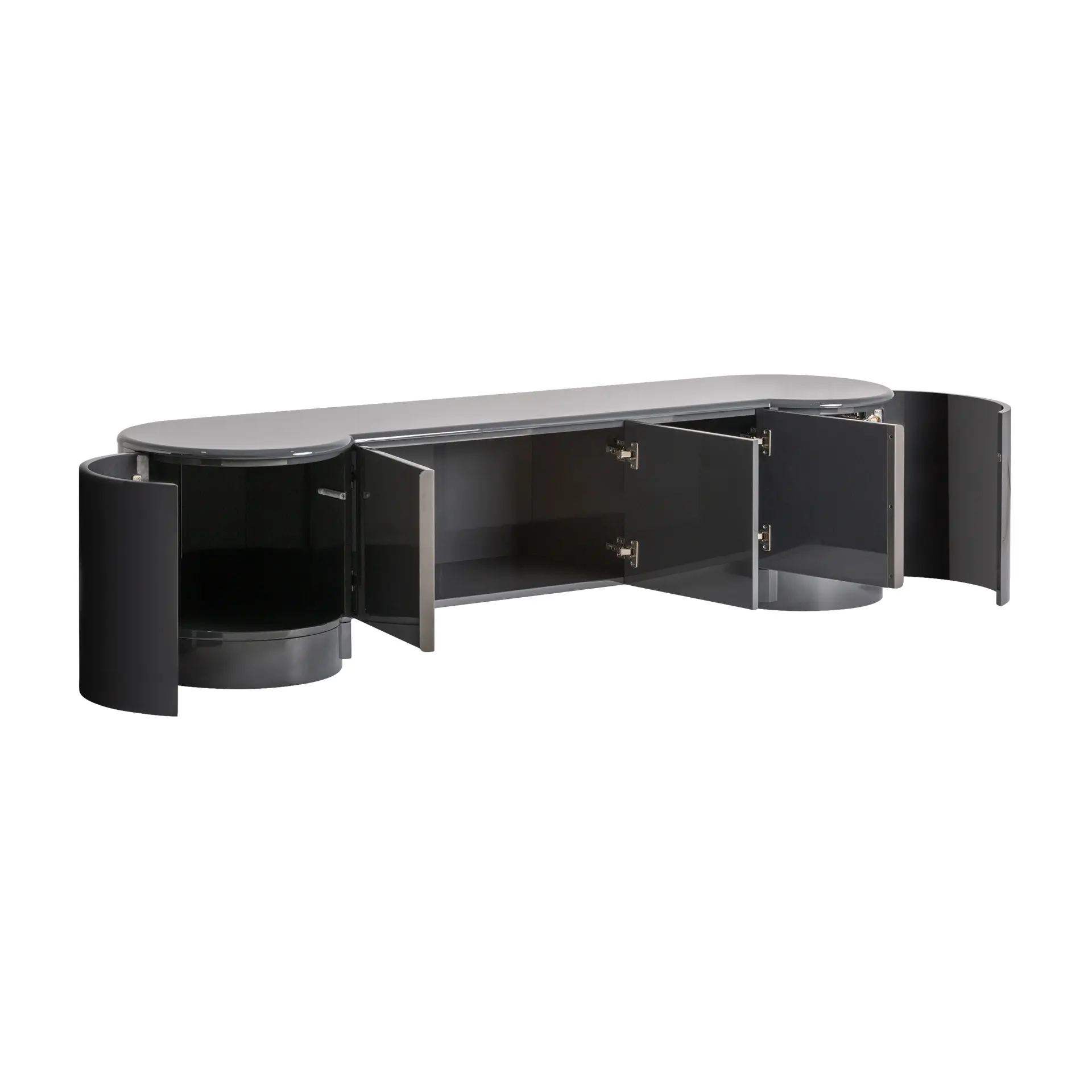 Suport Tv Capitello 210x50x50 cm, Fier și Lemn MDF Gri - VicalHome VicalHome 38320 [2]