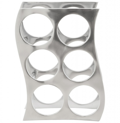 Suport vin de design SIX modern Argintiu / Aluminiu [1]