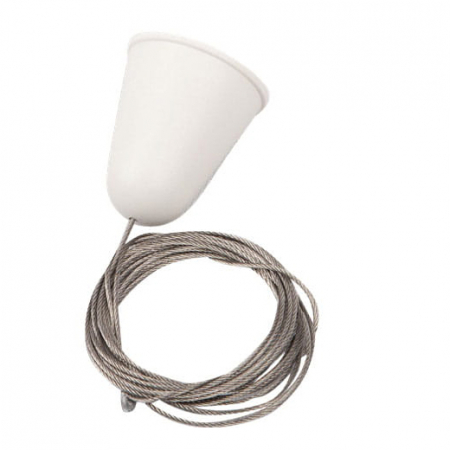 Suspensie sina negru/alb Track cablu metalic 150 cm, MHT1-P15-WH - Maxlight [0]