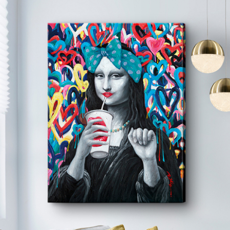 Femei - Tablou acrilic canvas Gioconda  90x120, 253987 - Schuller