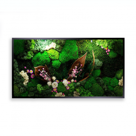 Tablouri cu muschi - Tablou cu muschi naturali stabilizati si flori criogenate Pink Forest , diverse dimensiuni, TBMRO_30x60 - Lacraru