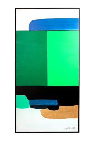 Decoratiuni - Tablou Decorativ Abstract Shapes Green 73x4,5x143 cm - Kare Design