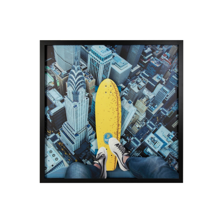 Produse - Tablou Decorativ Big City Skater 130x3x130 cm - King Home