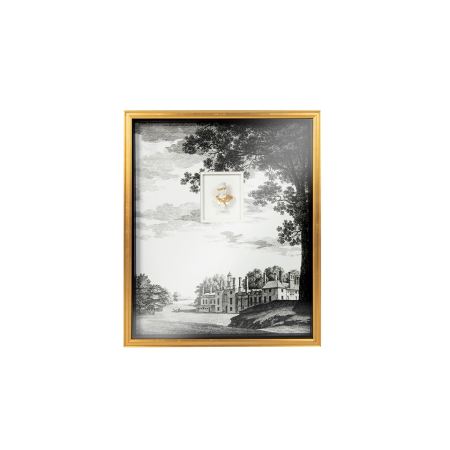 Produse - Tablou Decorativ Head Of State 50x3x60 cm, Ramă Aurie - King Home