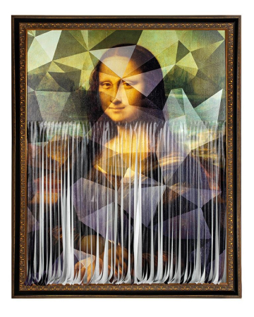 Produse - Tablou Decorativ Mademoiselle Lisa 130x4,5x163 cm, Pânză - Kare Design