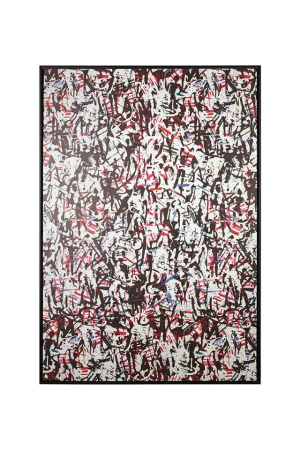 Decoratiuni - Tablou Decorativ Marilyn 135x3x195 cm, Pânză și Lemn Negru, Alb, Roșu - King Home