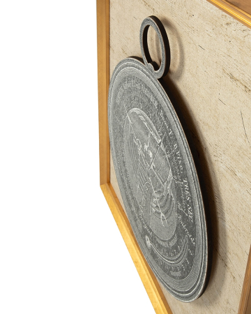 Tablou Decorativ Mystery Clock 50x3x60 cm, Bej Auriu - King Home [3]