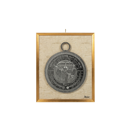 Produse - Tablou Decorativ Mystery Clock 50x3x60 cm, Bej Auriu - King Home