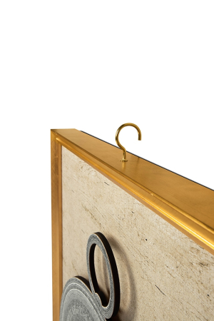 Tablou Decorativ Mystery Clock 50x3x60 cm, Bej Auriu - King Home [2]