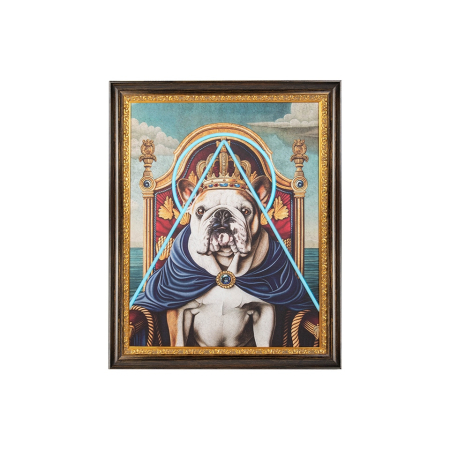Produse - Tablou Decorativ Neon Bulldog 80x8x100 cm - King Home