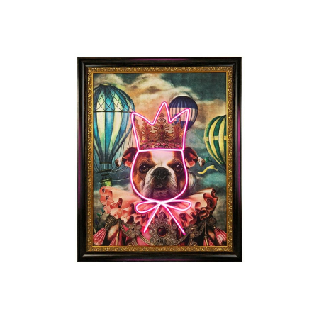 Tablou Decorativ Neon Bulldog Baloon 80x8x100 cm - King Home [1]